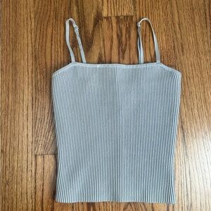 Aritizia grey ribbed Babaton sculpt knit cami tank